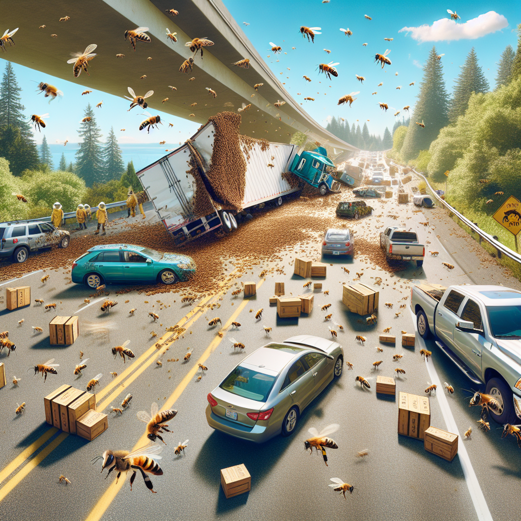 Buzz Kill: Hives in High Places Disrupt Traffic as Truck Goes for the Sweetest Exit

In a plot twist that sounds more like the premise of a poorly written summer blockbuster than a Tuesday morning commute, a tractor-trailer crash on a Washington state road has reportedly set loose a staggering 14 million bees