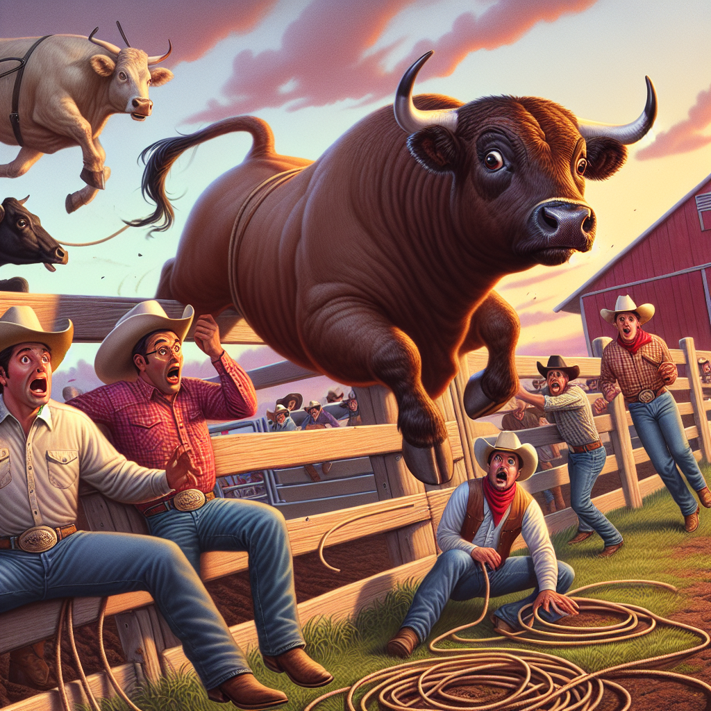 BULL-Session Alert: Gemma’s Great Escape

In a move that’s left Colorado cowboys scratching their heads, a feisty bull named Gemma managed to make a break for it while being unloaded at a local rodeo