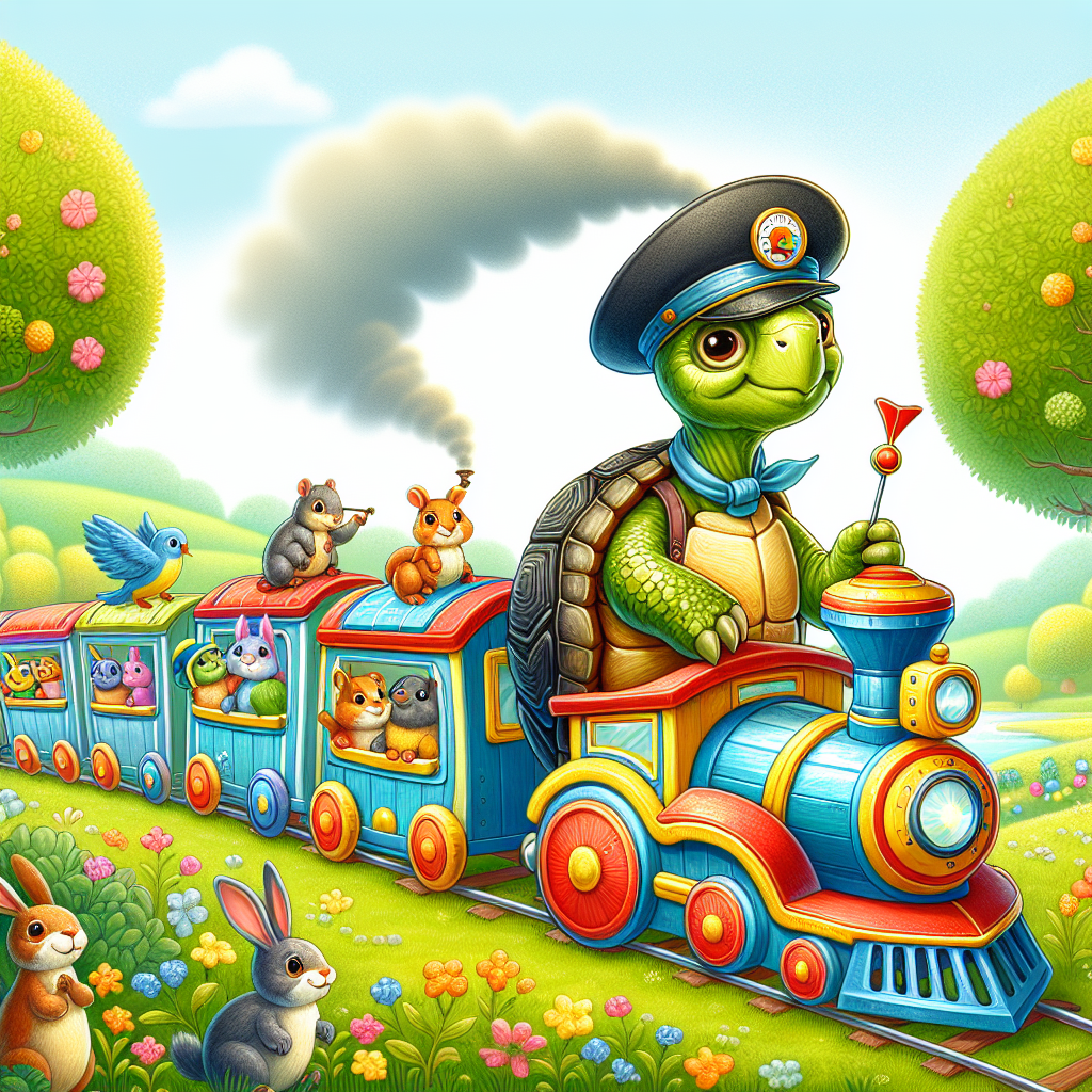 “Train-tastic! Tortoise Takes the Wheel