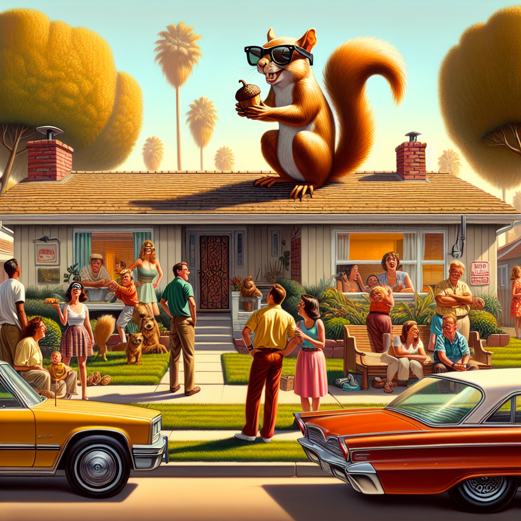 “Squirrely Behavior: Rodent Terrorizes California Neighborhood, Residents Left to Go Nuts”

It’s a typical Tuesday afternoon in the sun-kissed suburbs of California, where residents are usually more concerned about their avocado toast and artisanal coffee habits