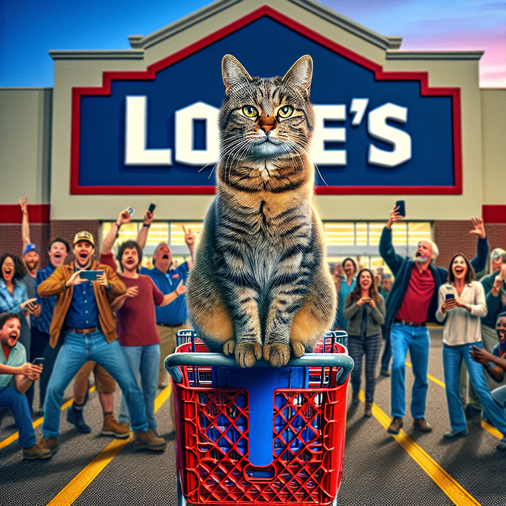 Feline Houdini Triumphs: Local Cat Takes a Joyride and Returns to Lowe’s Fame

In an utterly shocking turn of events that has the nation buzzing with curiosity, a local cat known as “Whiskers” has made headlines after taking an unforgettable trip from Lowe’s to parts unknown