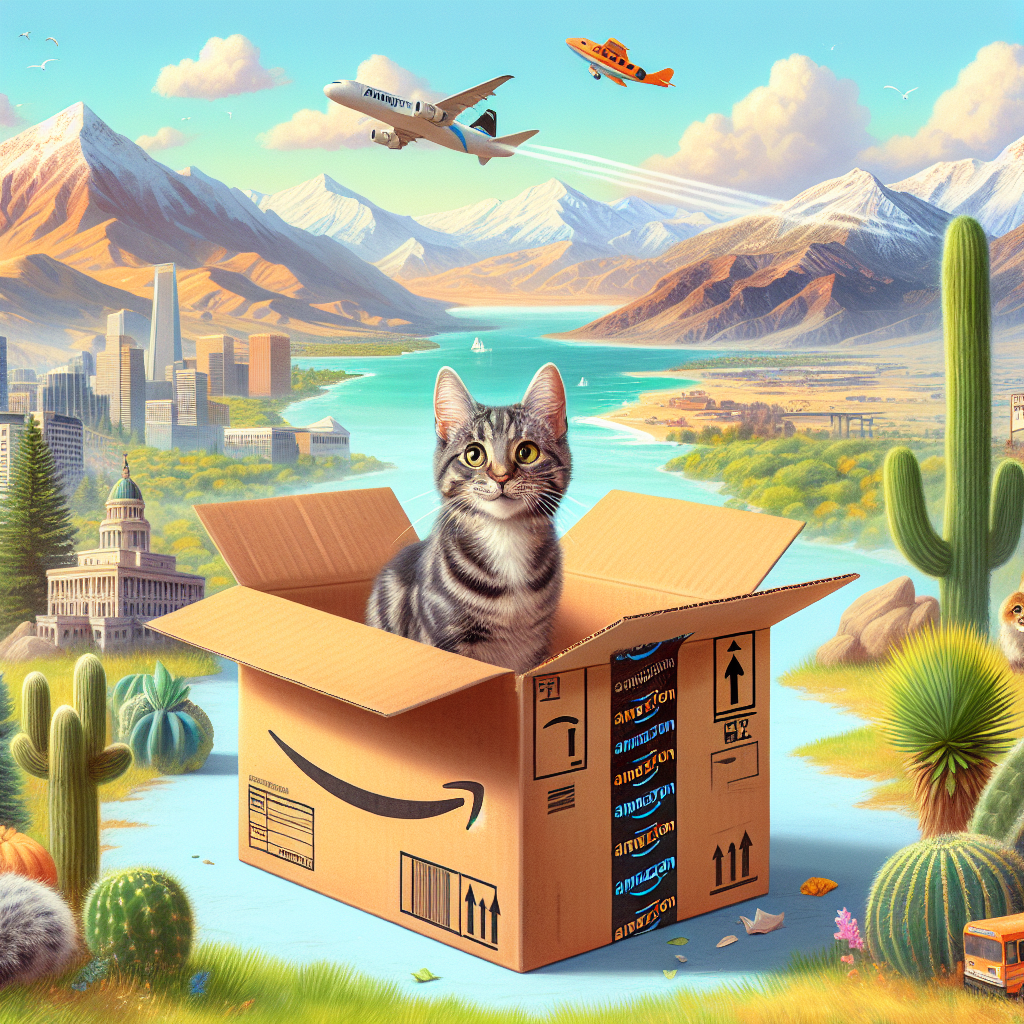 Local Feline Embarks on Epic Amazon Adventure, Leaves Owner Wondering About Cat’s Shipping Preferences

In what can only be described as the most adventurous form of feline independence since cats learned to open doors, a lost cat named Whiskers recently made headlines by hitching a ride in an Amazon return package, traveling a staggering 500 miles from Utah to California