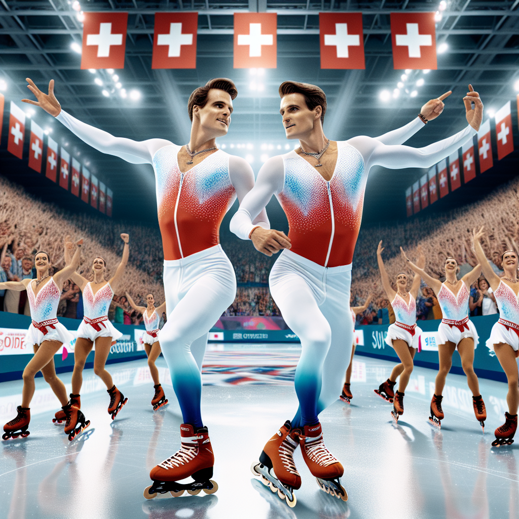 “Twins-tanity Alert: Swiss Synchronized Skating Sensations Shatter Records, Blow Minds”

In a move that has left the world of inline skating reeling (or should we say, rolling?), a pair of Swiss twins has broken not one, but two world records for synchronized inline skating