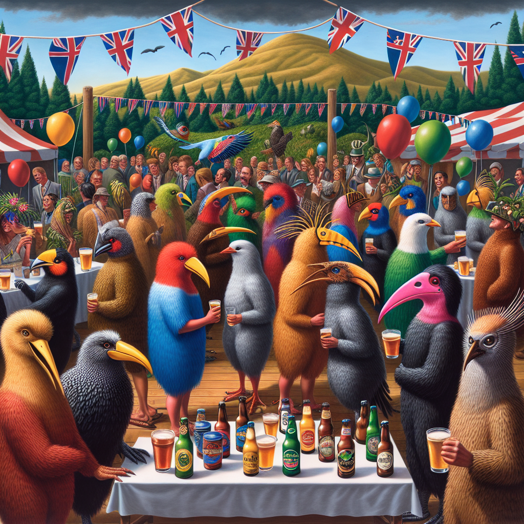“Fowl Play: New Zealand Names Bird of the Year After Epic Battle with Avian Costumes and Craft Beer”

In a shocking turn of events, the small country of New Zealand has declared its official bird of the year after a grueling competition involving elaborate avian costumes, copious amounts of craft beer, and a healthy dose of national pride