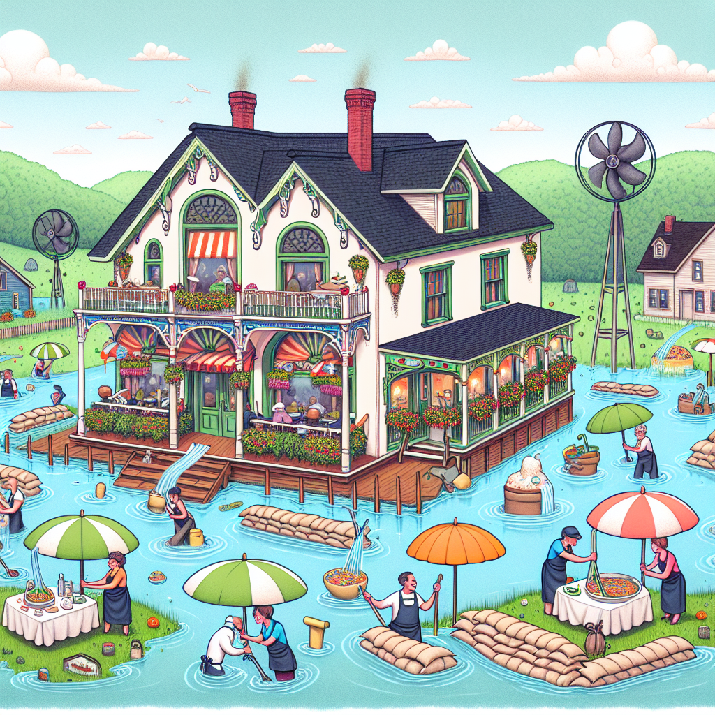 “Flood Frenzy Foiled by Fancy Restaurant’s Flood-Fighting Formula”

In a bizarre turn of events, a Kentucky restaurant has taken it upon itself to single-handedly save the world from certain doom – or at least, from a very soggy mess