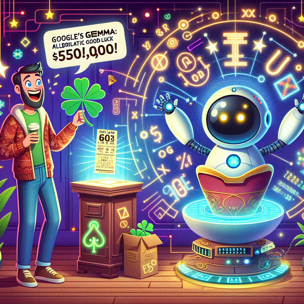 “Google’s Gemma: The Algorithmic Oracle of Good Luck (and $50,000)”

In a bizarre turn of events, a Maryland man stumbled upon an unlikely source of good fortune – his grandmother’s ancient wisdom