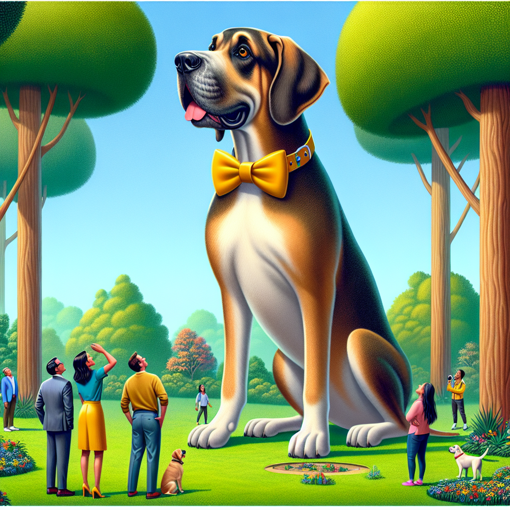 “Google’s Canine Conquest: Meet Gemma, the World’s Tallest Living Dog (Apparently)”

In a move that has left many scratching their heads, Google has announced its latest innovation: a dog so tall it’ll make you question everything you thought you knew about canine biology