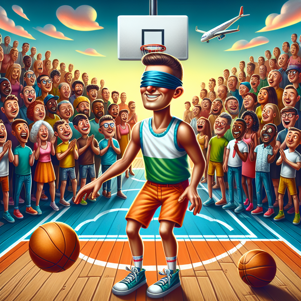 “Google’s Latest Masterstroke: Man Dribbles Basketball Blindfolded to Earn World Record (Because That’s What We’re All Missing in Life)”

In a shocking turn of events, Google has once again revolutionized the way we waste our time on the internet