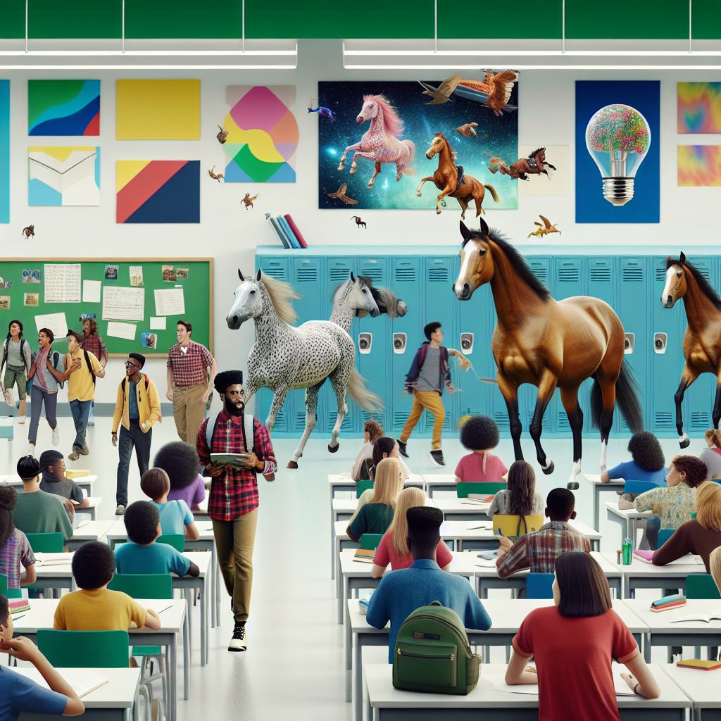 Galloping Into Education: Horses Crash Manitoba High School in “Field Trip Gone Wild”

Manitoba—In a stunning turn of events that has left educators and students alike utterly flabbergasted, a group of horses decided to ditch their paddock for a spontaneous field trip, culminating in a surprise visit to a local high school yesterday