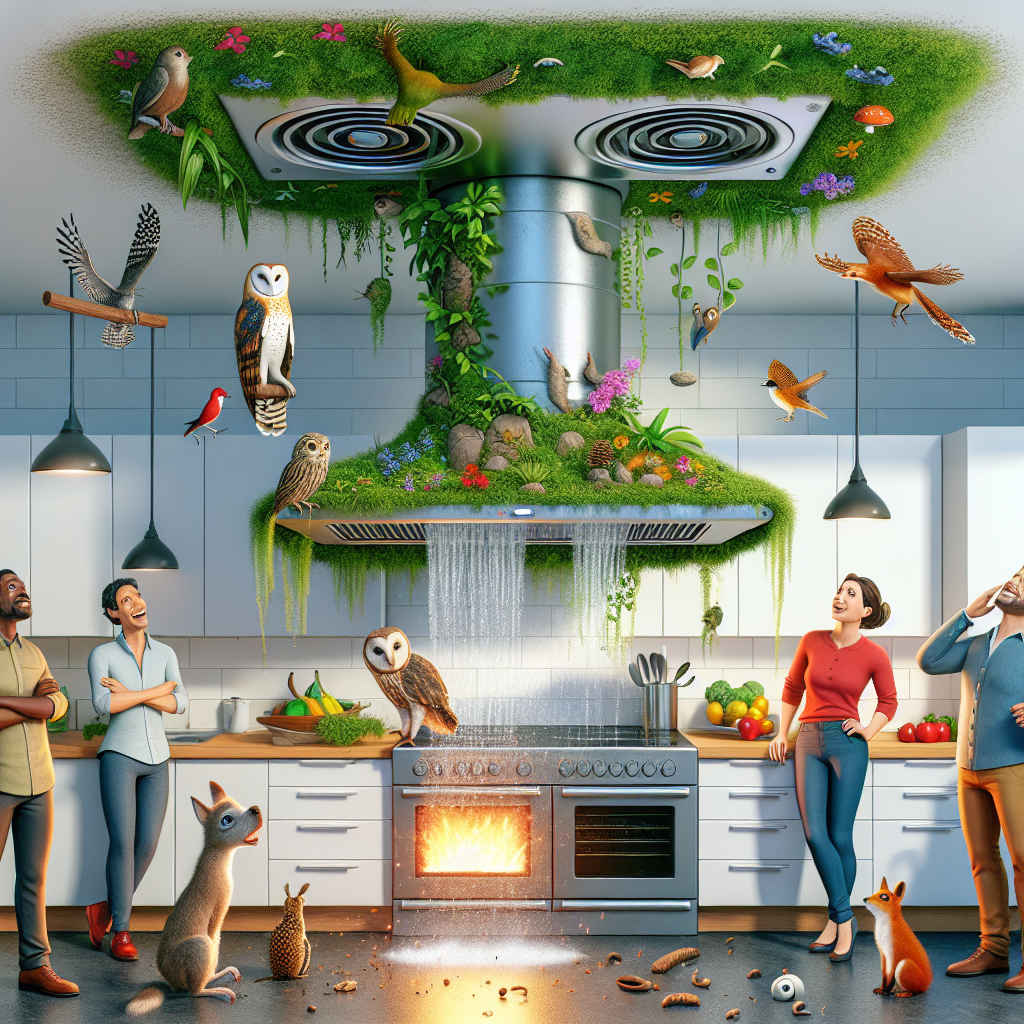 Kitchen Exhaust Fan Accidentally Converts into High-End Wildlife Sanctuary: Sparks Fire, Residents Amused

In an extraordinary turn of events that could only be described as a jaw-dropping blend of culinary chaos and wildlife preservation, a hapless apartment complex in Metropolis became the unlikely stage for a thrilling encounter between nature and kitchen appliances last Tuesday